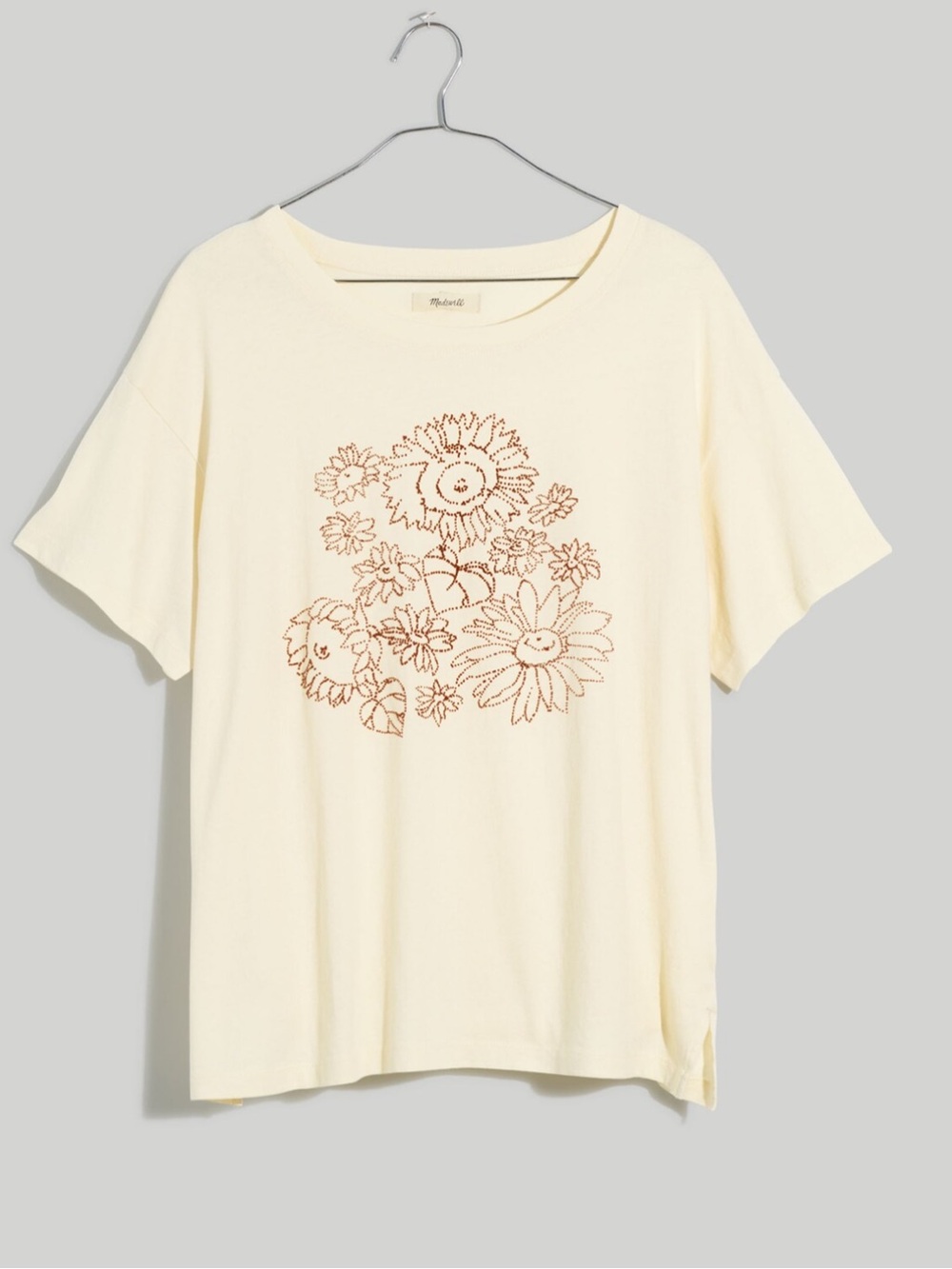 MADEWELL Oversized Flower Soft-fade print Tee Size XS